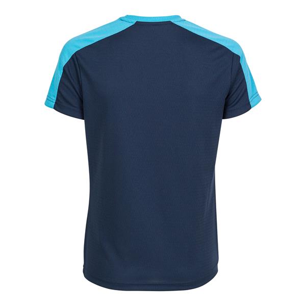 Joma Eco Championship SS Football Shirt Navy/Fluo Turquoise